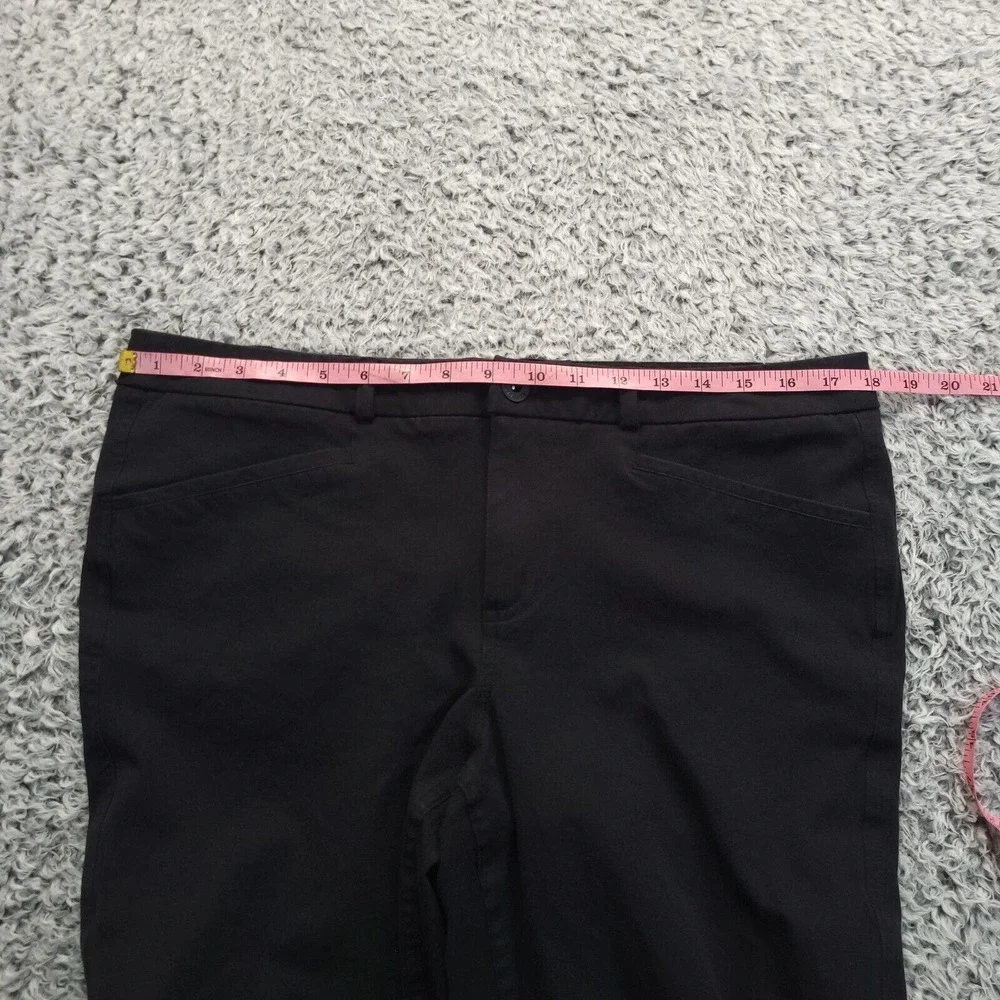 Banana Republic Pants Women 12 Black Cropped Stretch Preppy Normcore Flat Front - Picture 6 of 10